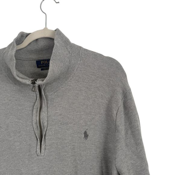 Polo Ralph Lauren Pima Cotton Quarter Zip Sweater Preppy Office Mens Size XXL - Picture 2 of 7